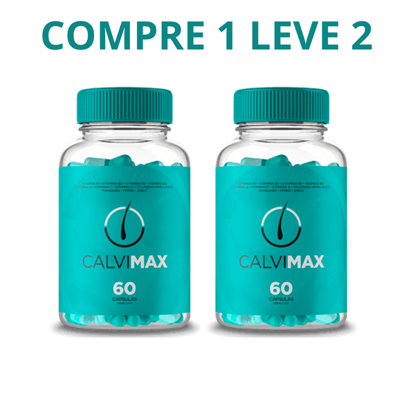 CalviMax 60 Capsulas - Diga Adeus A Calvície - Frete Grátis