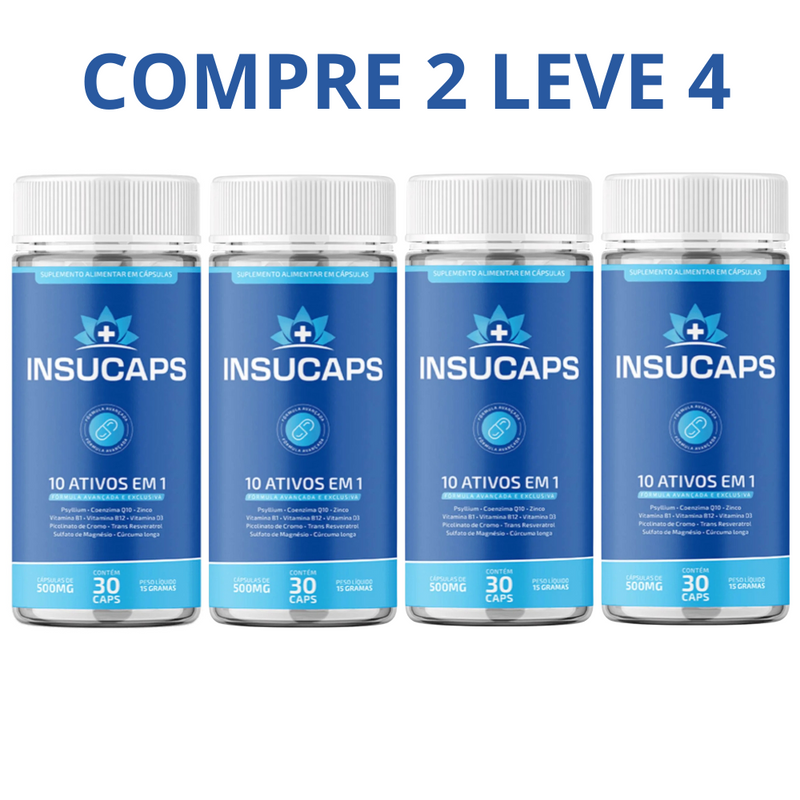Insucaps 30 Cápsulas - Aliado No Controle - Compre 1 Leve 2 + Frete Grátis